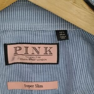 Thomas Pink Houndstooth Super Slim Shirt